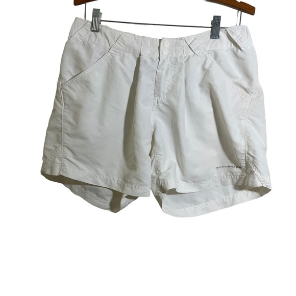 Columbia PFG women’s shorts white zipper front pockets fishing omnishade X-Large - Picture 1 of 11